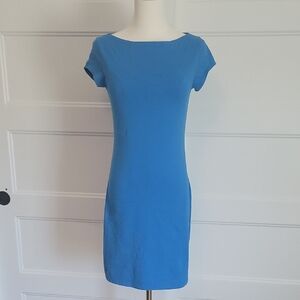 PattyBoutik Classic Blue Mini Dress
